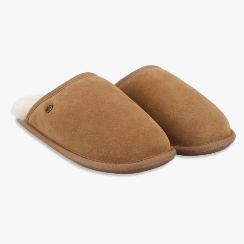 Ladies Shaftsbury Sheepskin Slippers Chestnut Extra Image 1